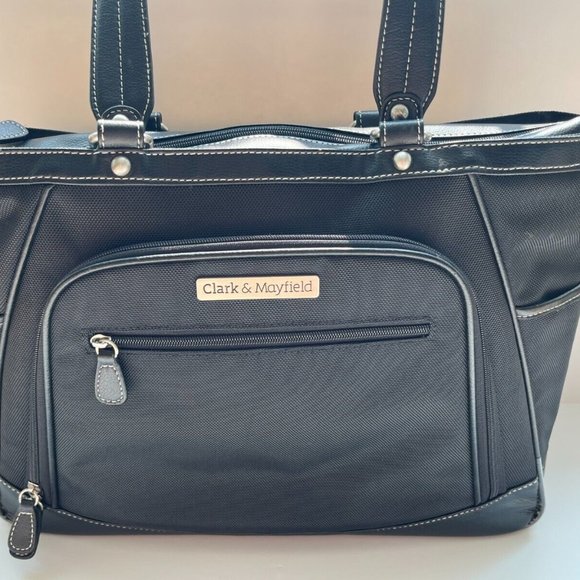 Clark & Mayfield Over Night Zipper Hand Bag Metro Laptop or Diaper Bag or Travel - Picture 1 of 13